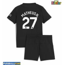 Manchester City Matheus Nunes #27 Auswärts Trikotsatz Kinder 2025-26 Kurzarm (+ Kurze Hosen)